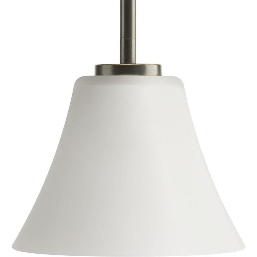 Progress Lighting, Bravo Collection, 1-Light Mini-Pendant, Antique Bronze, Etched Glass Shade