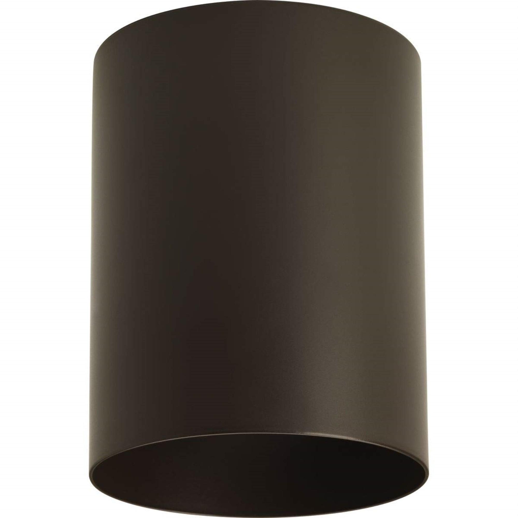 Progress Lighting, Cylinder, 1 Light, LED Flush Mount, Antique Bronze, Porcelain, Wet Rated