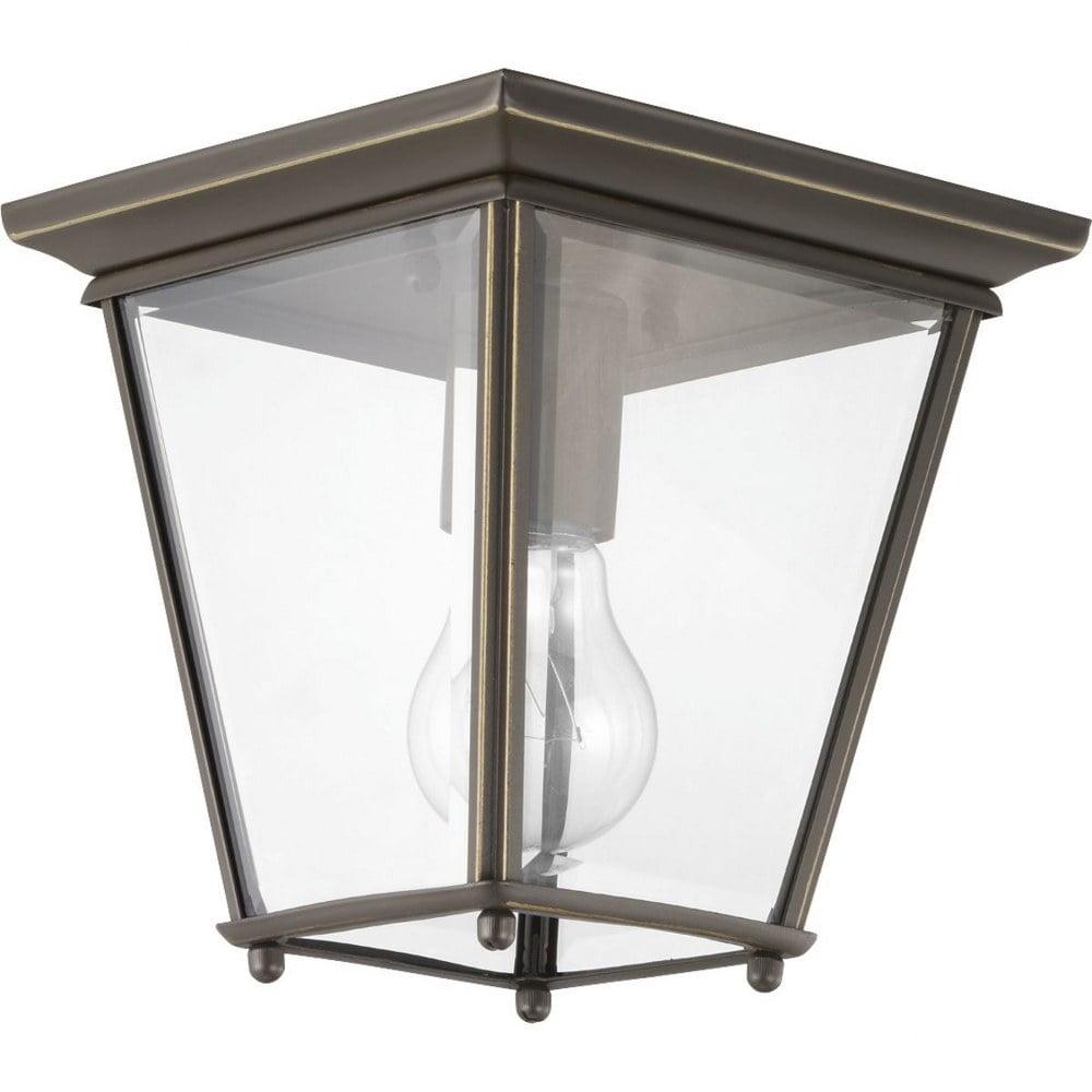 Calais Transparent Square Outdoor Flush Mount