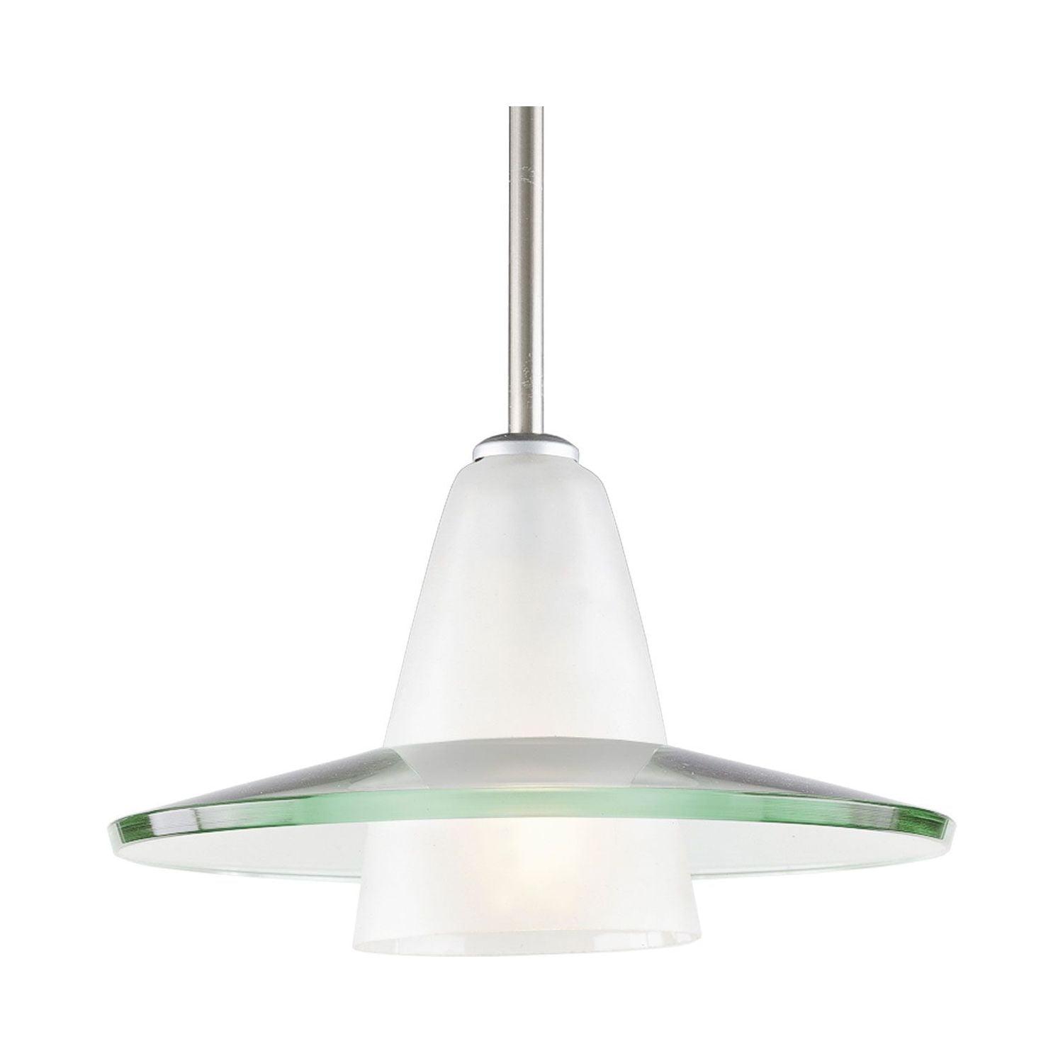 Progress Lighting, Helix Collection, 1-Light Mini-Pendant, Brushed Nickel, Clear Glass Shade