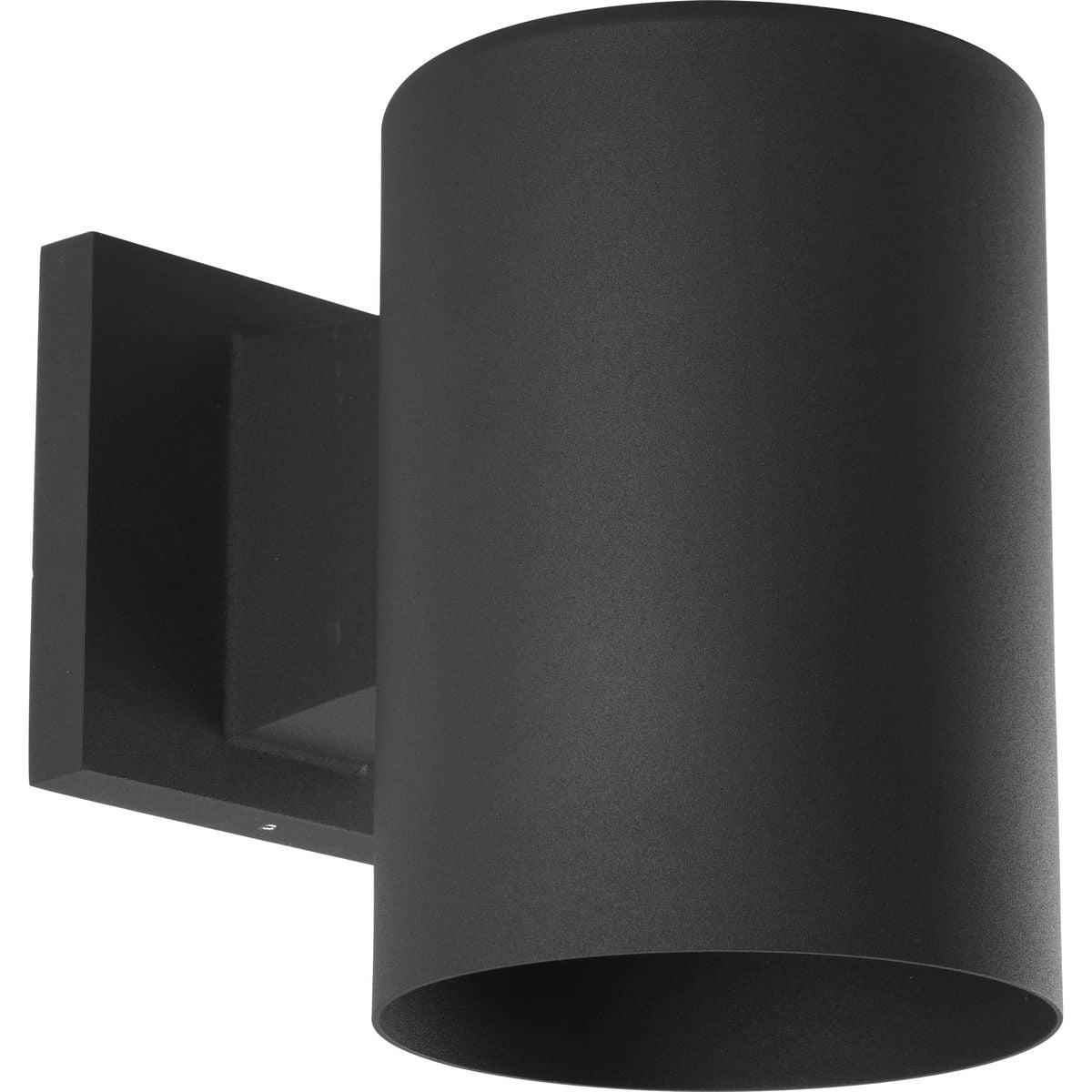 Cylinder Collection 5" Black Outdoor LED Wall Sconce, Dimmable