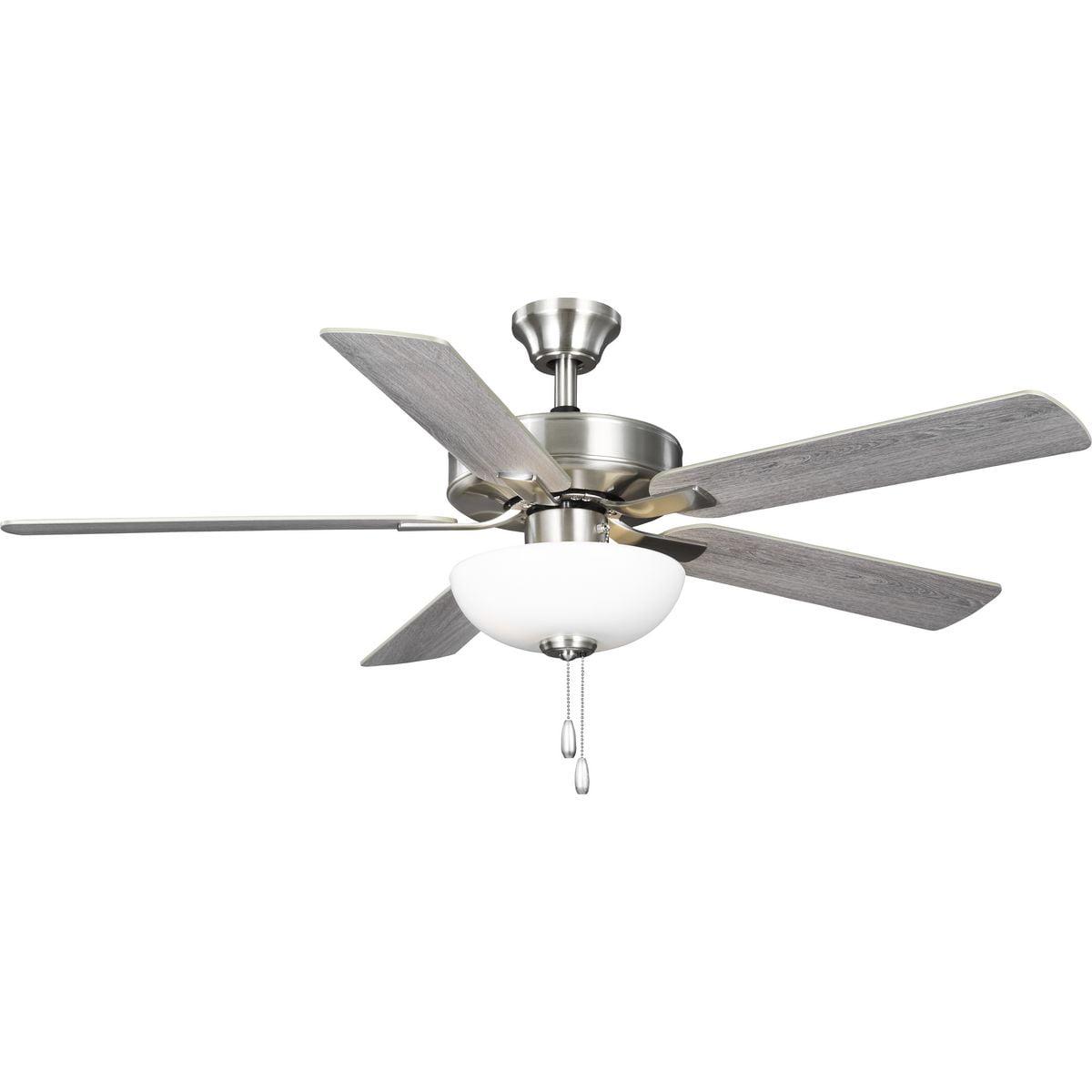 Brushed Nickel 52'' Ceiling Fan with LED Light Kit