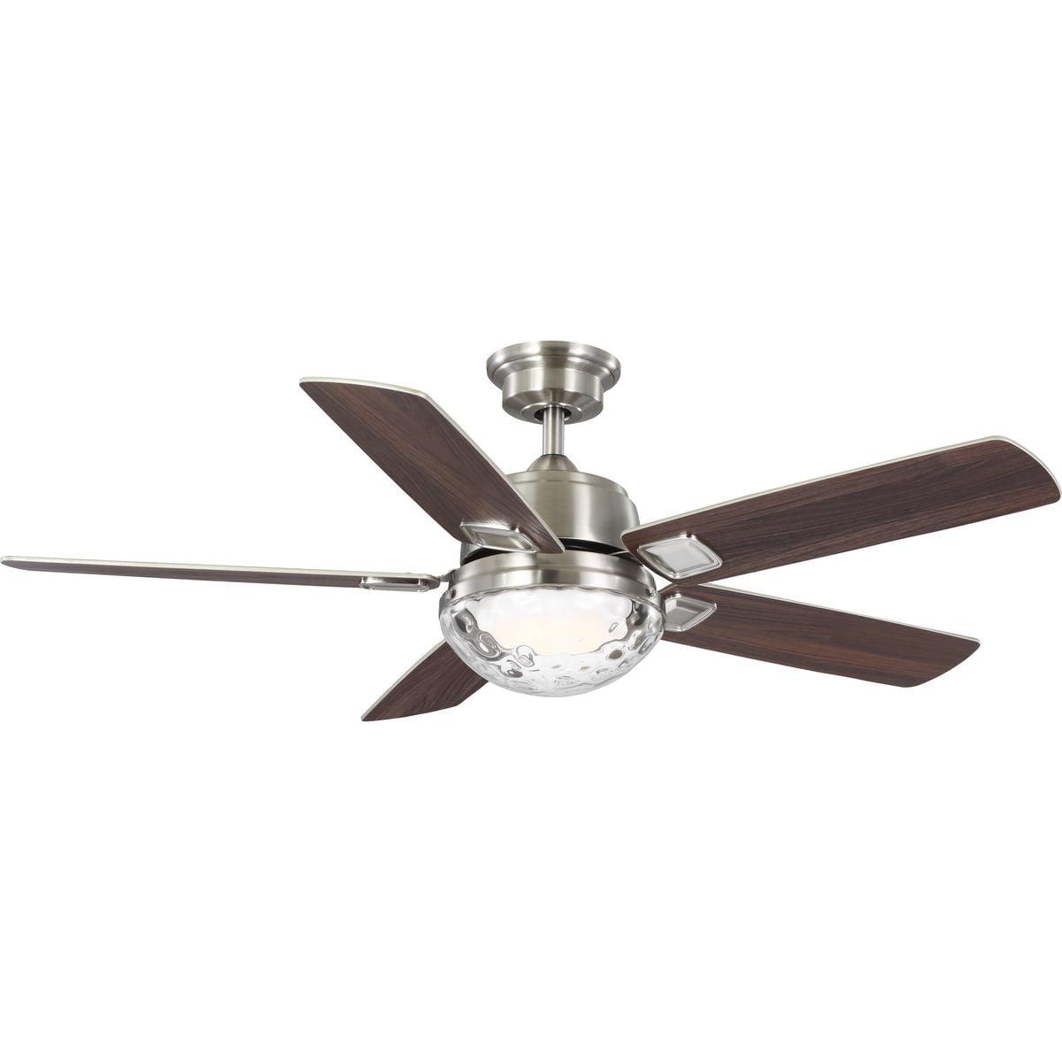 Tompkins 52" Brushed Nickel LED Ceiling Fan with Reversible Blades