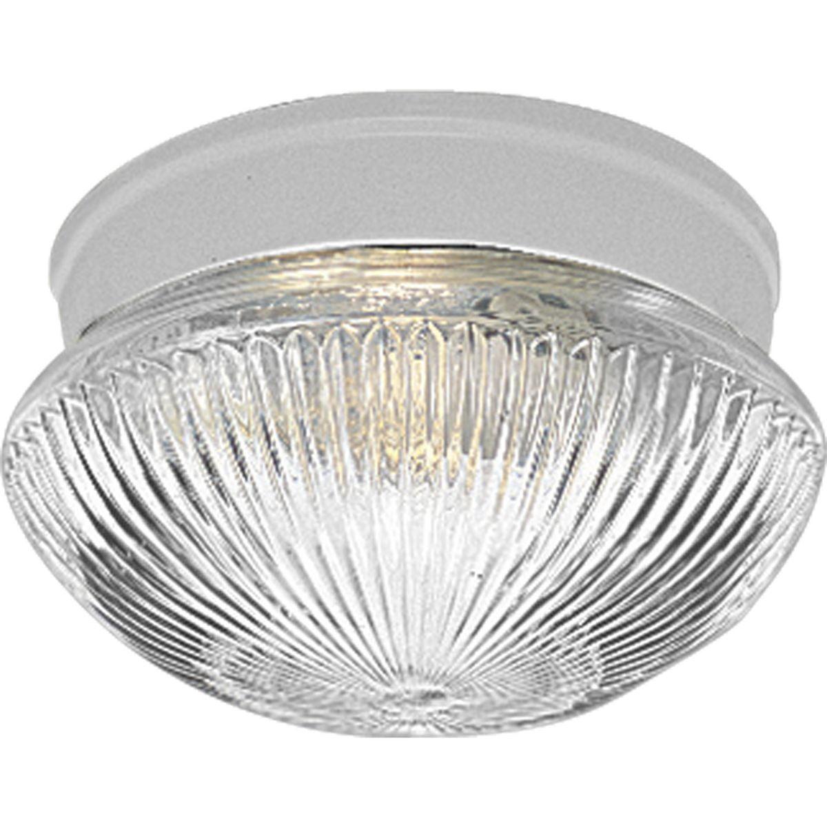 White Glass Bowl Flush Mount Ceiling Light