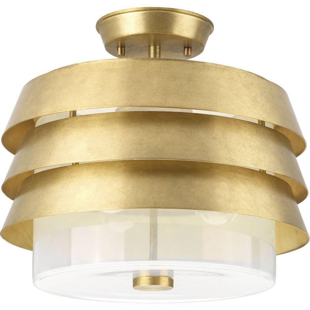 Sandbar 3 - Light Brushed Brass Single Pendant