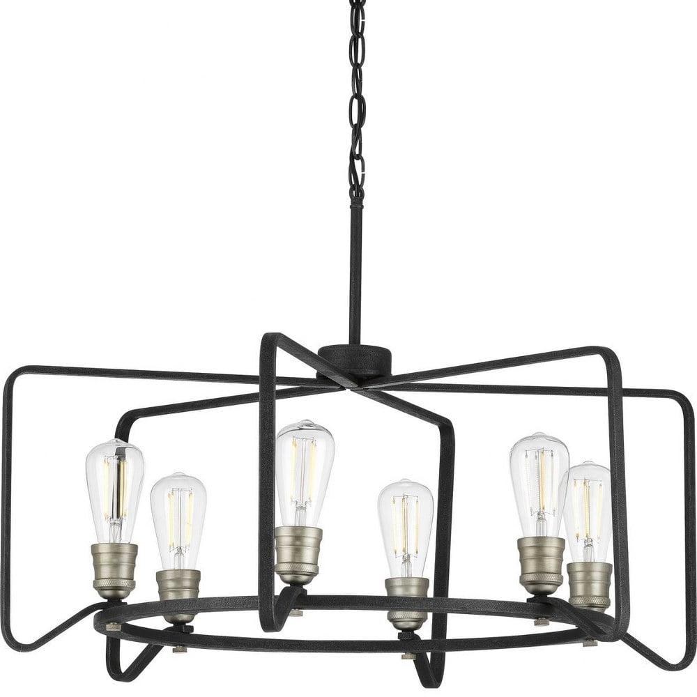 P400154-071-Progress Lighting-Foster - Chandeliers Light - 6 Light in Farmhouse style - 30 Inches wide by 14 Inches high -Traditional Installation