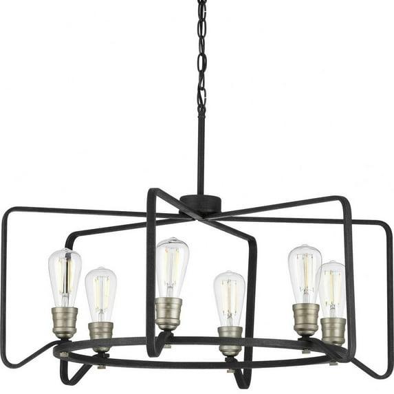 P400154-071-Progress Lighting-Foster - Chandeliers Light - 6 Light in Farmhouse style - 30 Inches wide by 14 Inches high -Traditional Installation