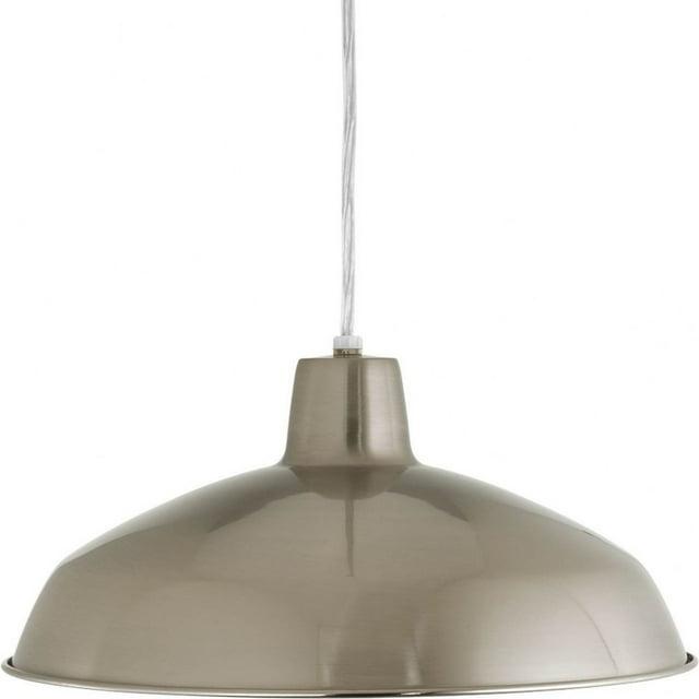 Progress Lighting, Sanabria, 1-Light Pendant, Brushed Nickel, Spun Metal Shade