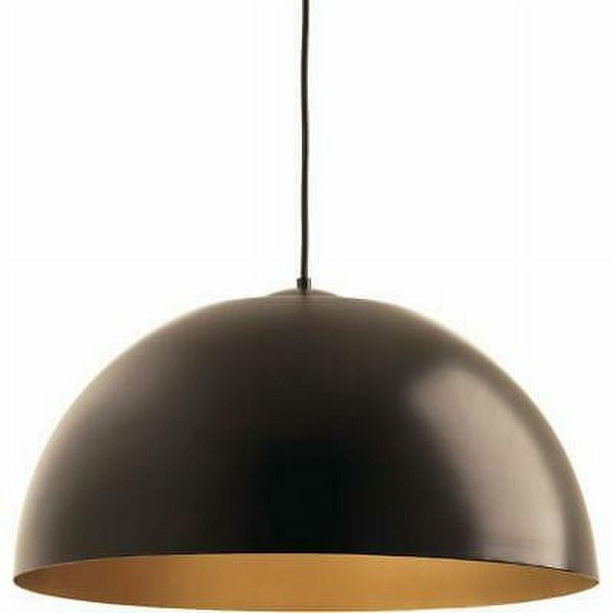 Progress Lighting Dome Collection 1-Light LED Pendant, Antique Bronze, Steel, 22" Width, 11.75" Height, 3000K, 1086 Lumens