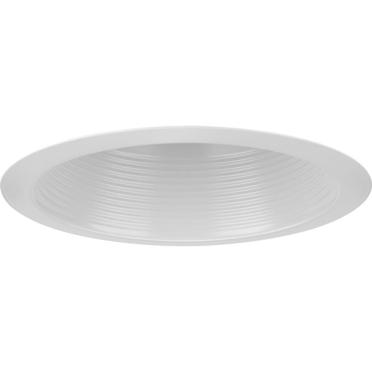 6-Inch Satin White Aluminum Recessed Step Baffle Trim