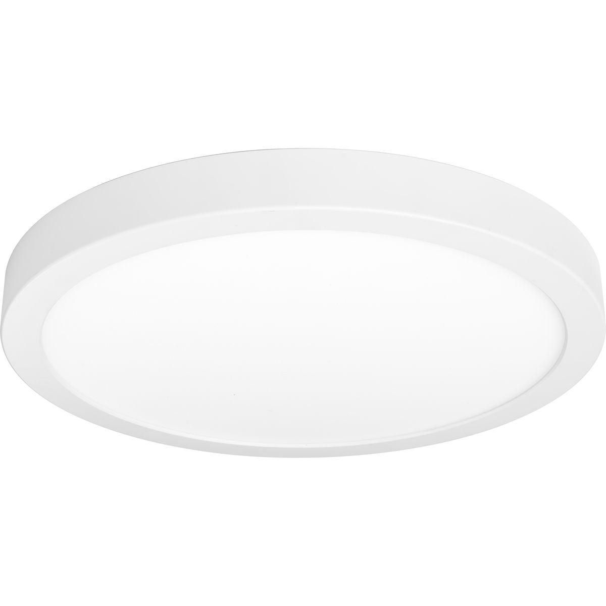 Progress Lighting Edgelit 1-Light Flush Mount, White, Plastic, 14" - Modern, Energy Efficient, Wet Rated, Title 24, ENERGY STAR