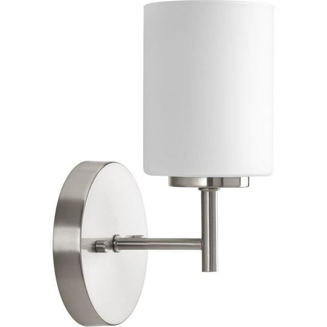 Progress Lighting Replay 1-Light Bath & Vanity, Brushed Nickel, Porcelain, Up/Down Mounting, Shade Included