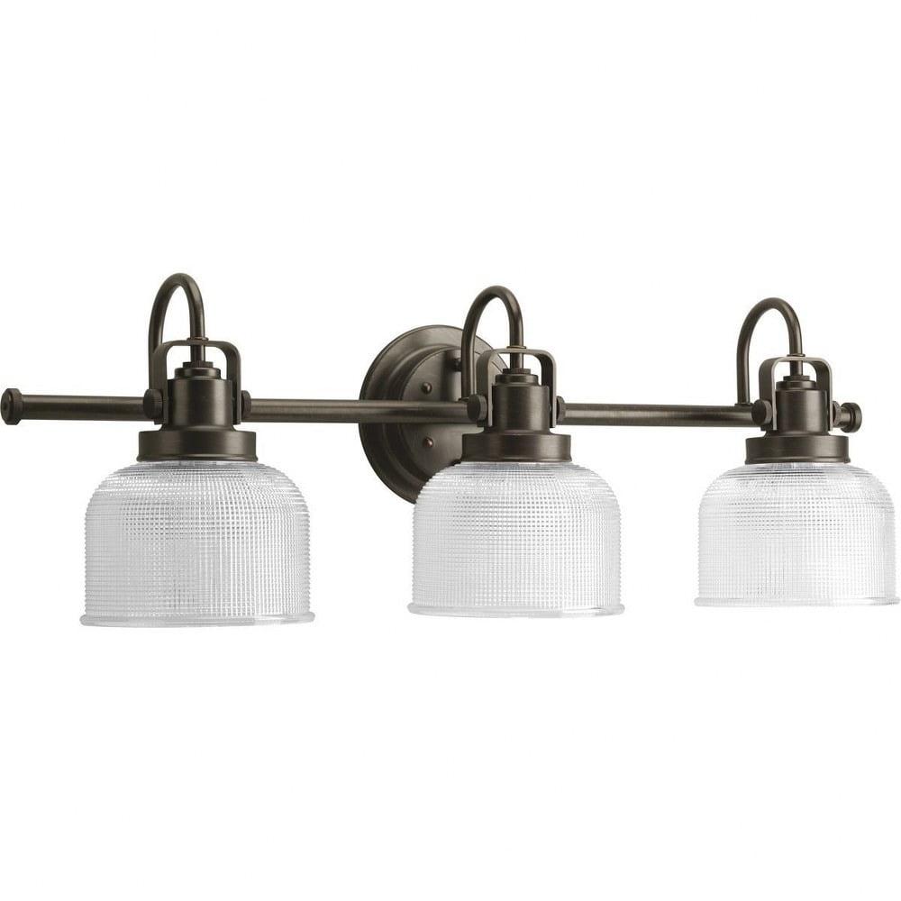 Rosser 3 Light Ribbed Dimmable Vanity Light