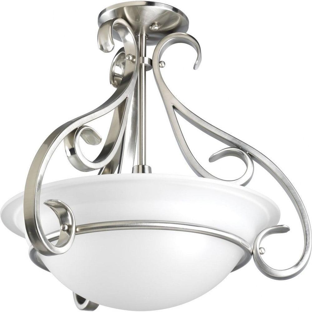 Fleur De Lis Living Lilly 3 - Light Brushed Nickel Single Pendant