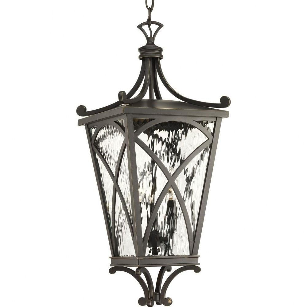 Progress Lighting - Three Light Hanging Lantern - Outdoor - Cadence - Outdoor