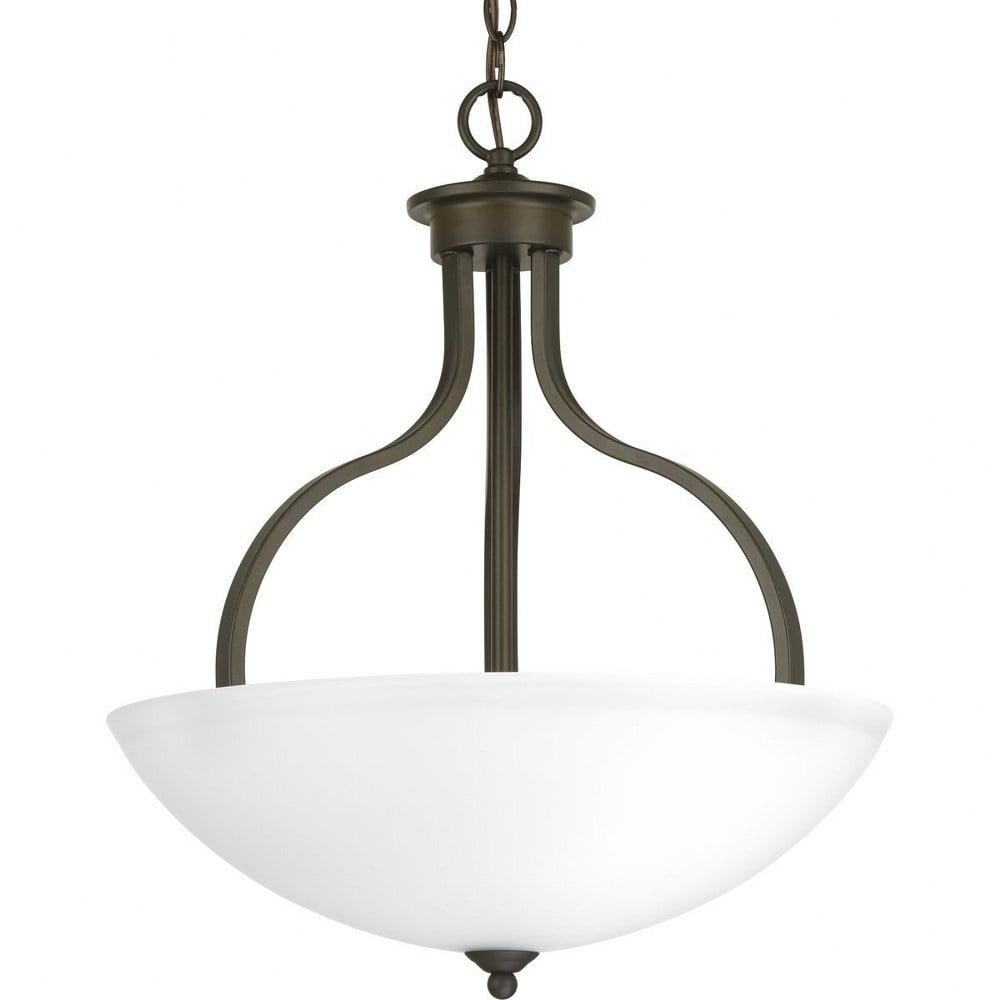 Antique Bronze Glass Bowl Pendant Light