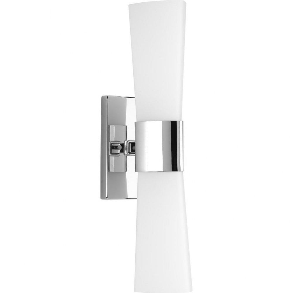 Polished Chrome 21" Modern Two-Light Bath Sconce