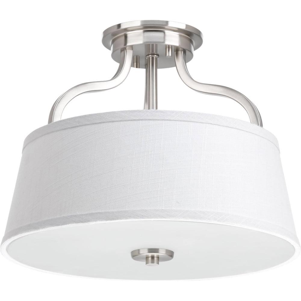 P3720-09-Progress Lighting-Arden - Close-to-Ceiling Light - 2 Light in Farmhouse style - 14 Inches wide by 11.38 Inches high-Brushed Nickel Finish