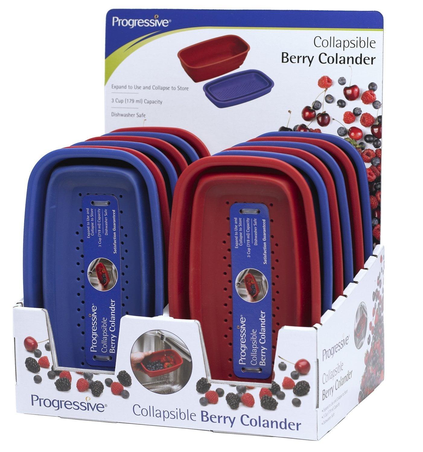 Red and Purple Collapsible Mini Berry Colander