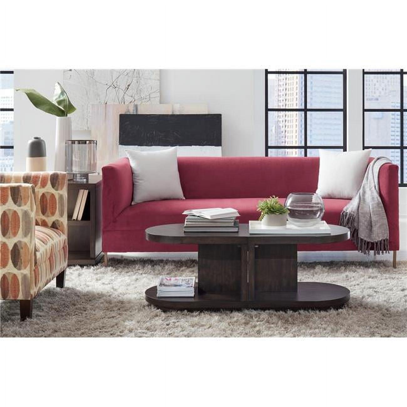 Progressive Furniture Augustine Wood Sofa/Console Table in Sepia Brown