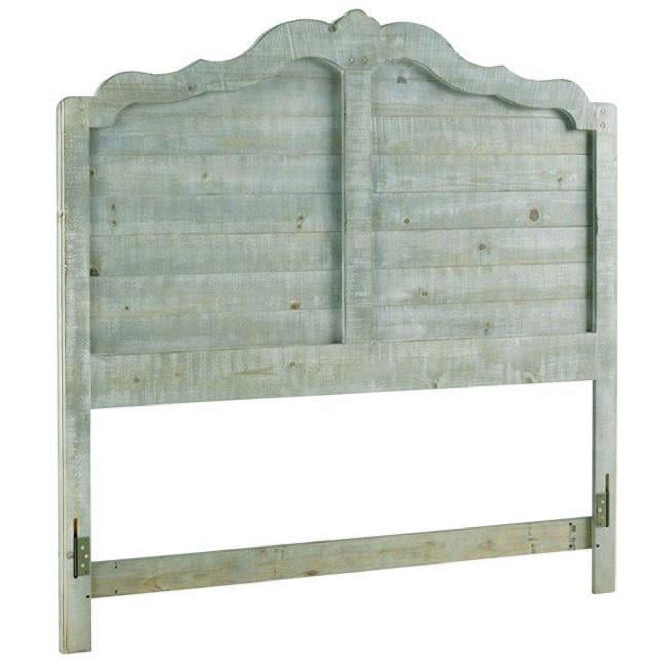 Mint Pine Queen Headboard with Flowing Molding