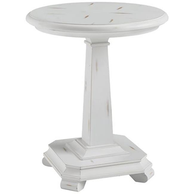 Progressive Furniture Belhamy Park Round Wood End Table in Chalk White