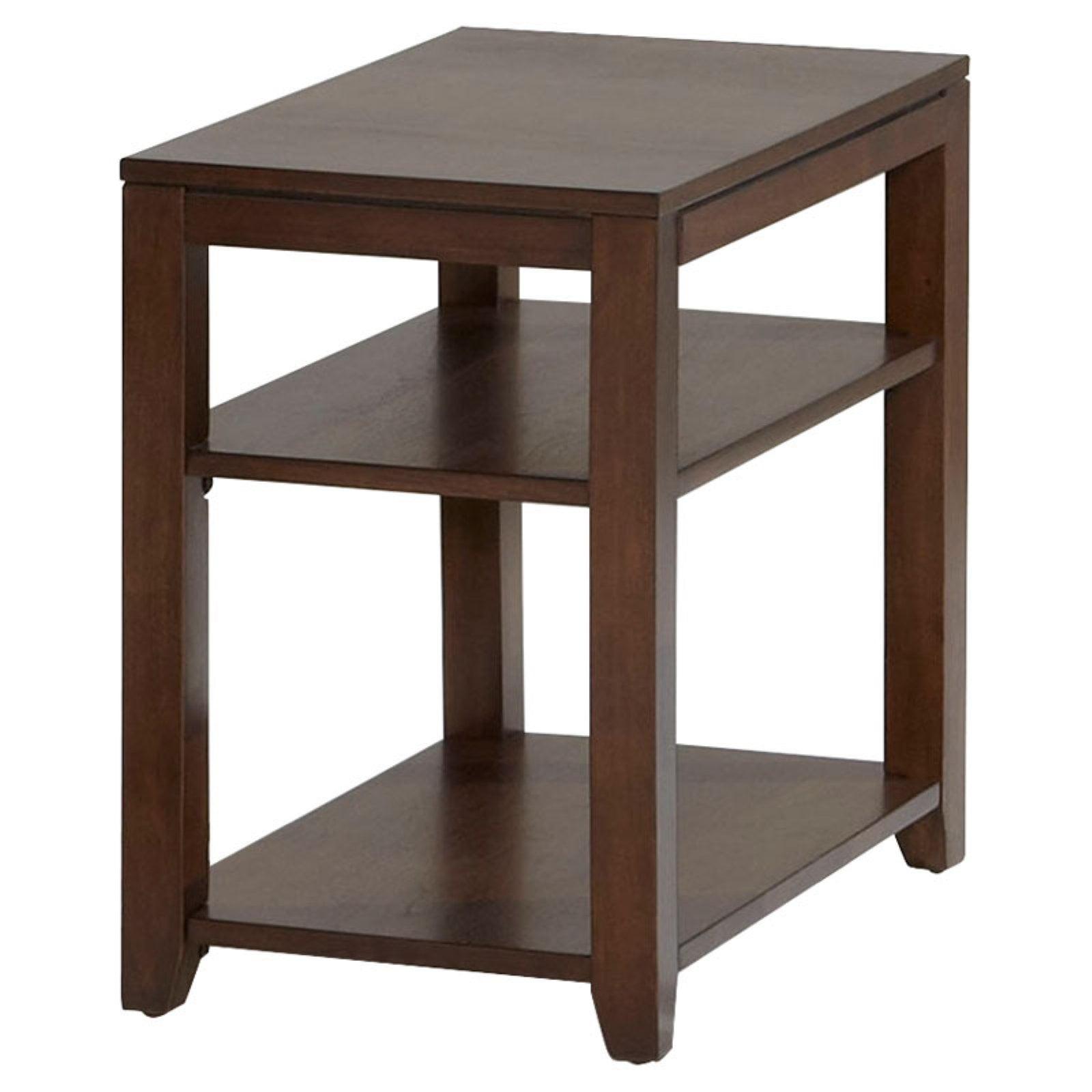 Regal Walnut Poplar Wood Modern Accent Table