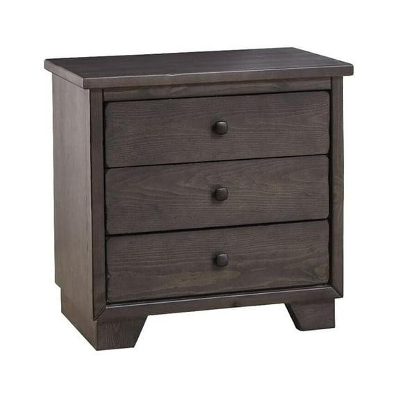 Progressive Furniture Diego Wood Nightstand in Storm Gray