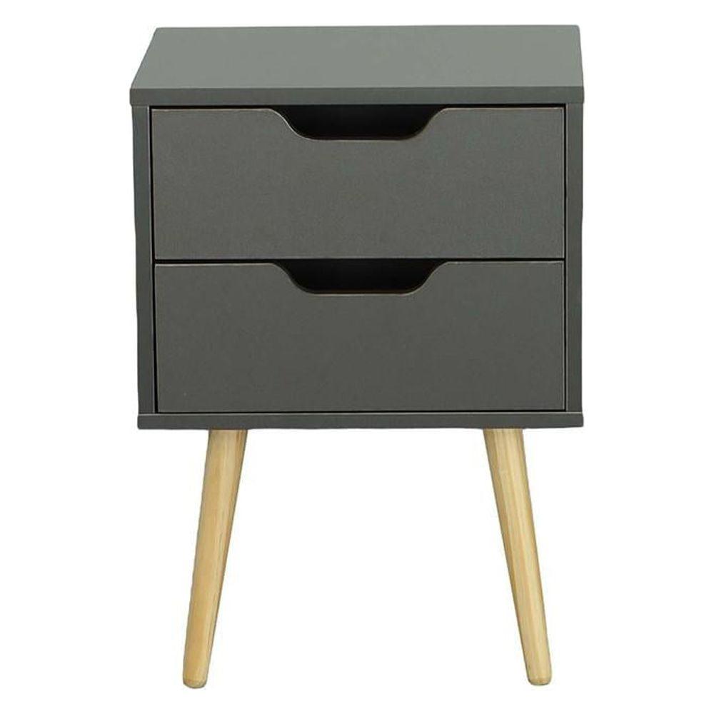 Progressive Furniture Dreamy Two Drawer Nightstand in Gray