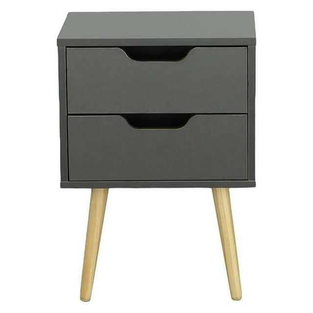 Progressive Furniture Dreamy Two Drawer Nightstand in Gray
