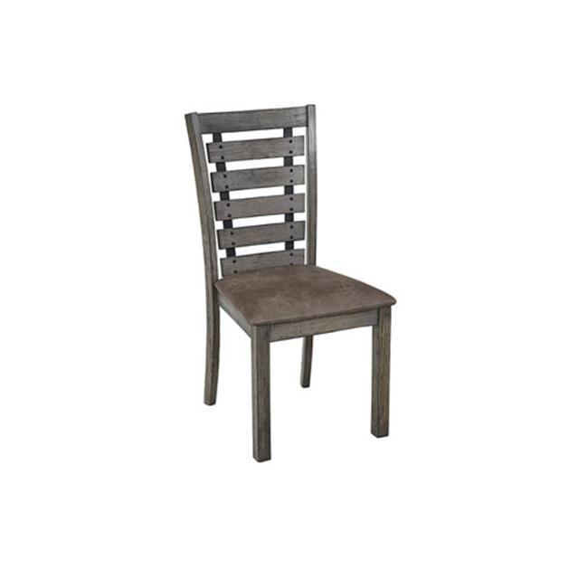 Progressive Furniture Fiji Wood Set of 2 Dining Chairs in Harbor Gray