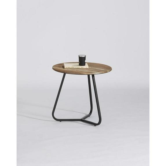 Progressive Furniture Finley End Table in Yukon Tan/Black Metal