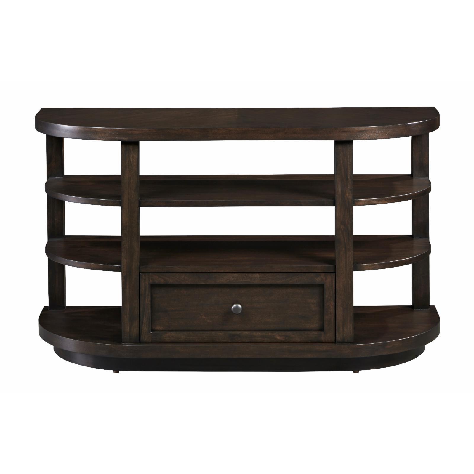 Grove Park Transitional Chocolate Mahogany Console Table with Storage