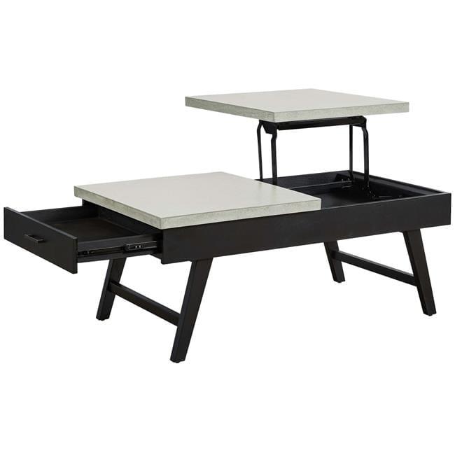 Progressive Furniture Jackson II Lift-Top Cocktail Table Concrete Gray/Black