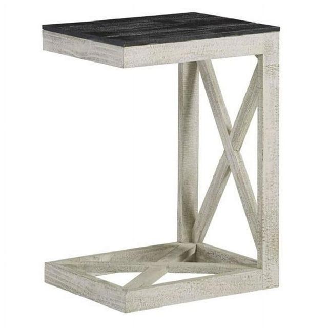 Progressive Furniture Jules C-Table in Winter Bark White