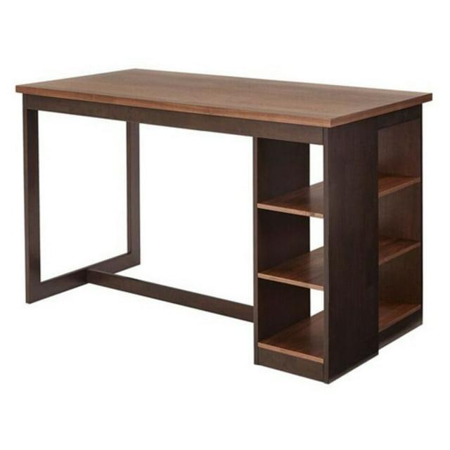 Progressive Furniture Kenny Wood Counter Storage Table in Walnut Brown/Chocolate