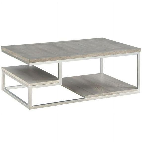Progressive Furniture Lake Forest II Rectangular Wood Cocktail Musk Gray/Natural