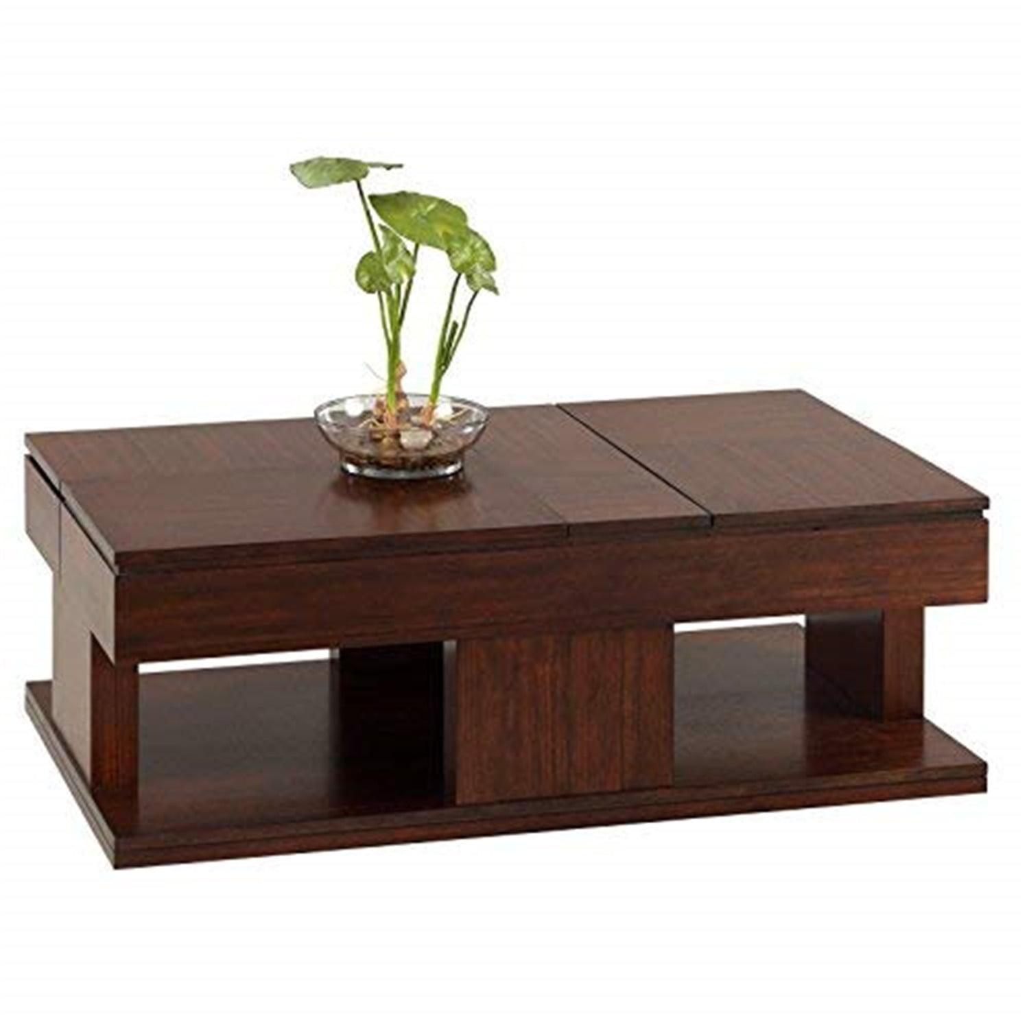 Progressive Furniture Le Mans Double Lift Top Wood Coffee Table Mozambique Brown
