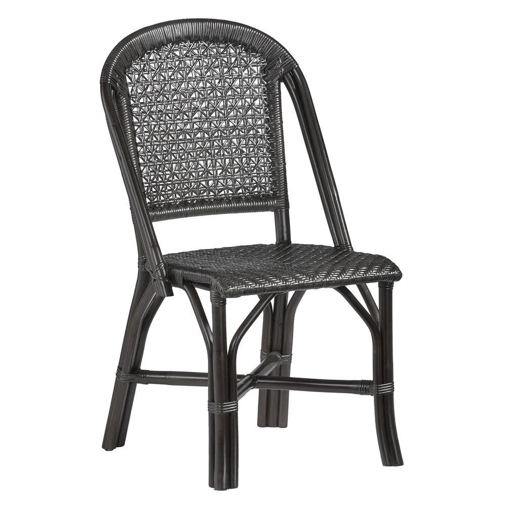Progressive Furniture  Louie Dining Room Accent Side Dining Chair, Black - Set of 2
