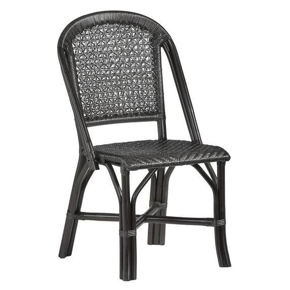 Progressive Furniture  Louie Dining Room Accent Side Dining Chair, Black - Set of 2