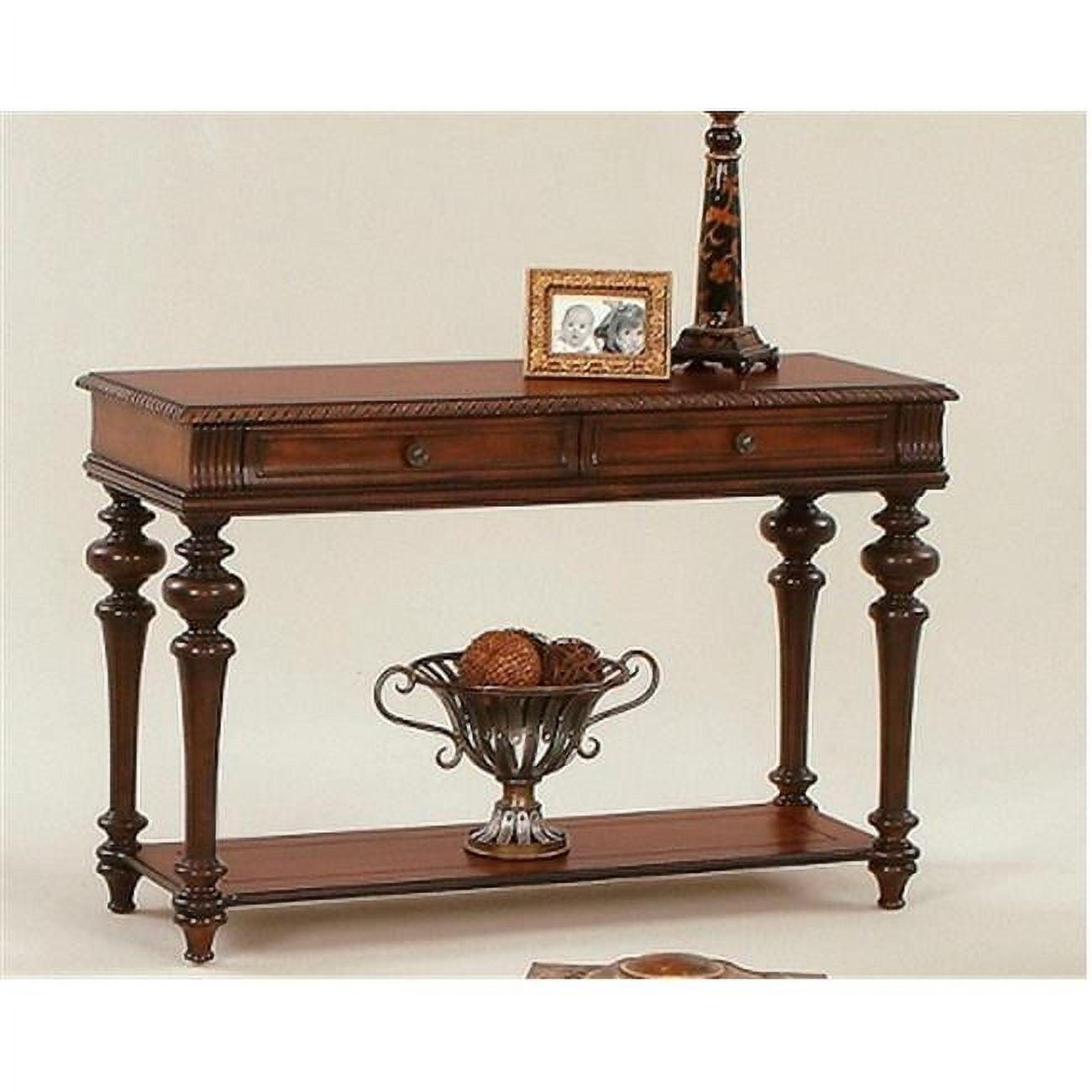 Heritage Cherry Rectangular Sofa Table with Storage