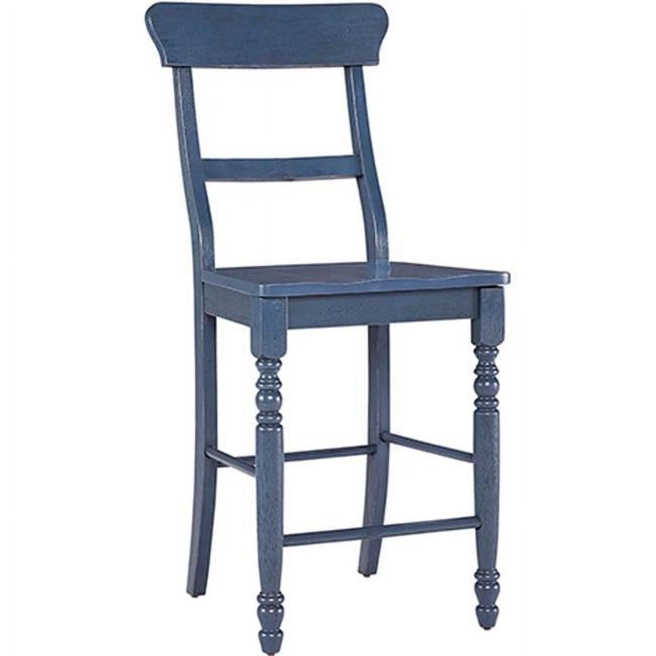 Progressive Furniture Savannah Court Set of 2 Wood Counter Chairs Antique Navy
