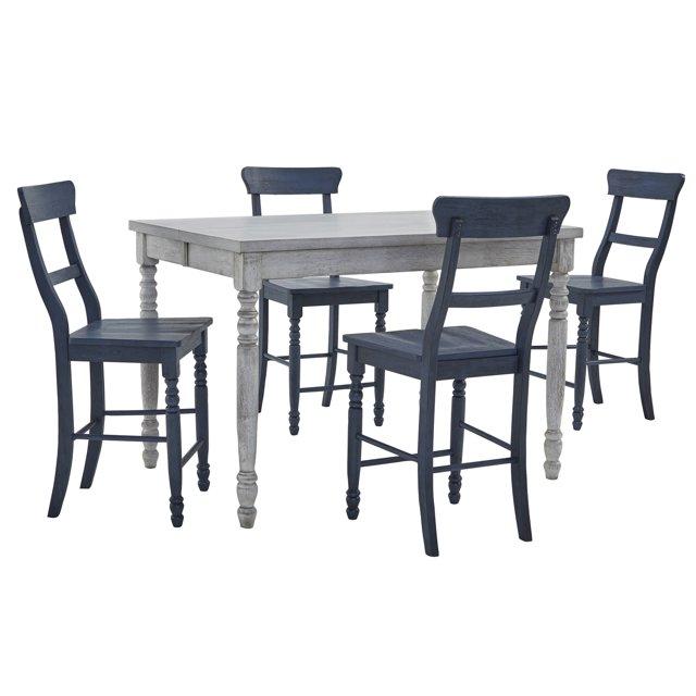 Progressive Furniture Savannah Court Set of 2 Wood Counter Chairs Antique Navy