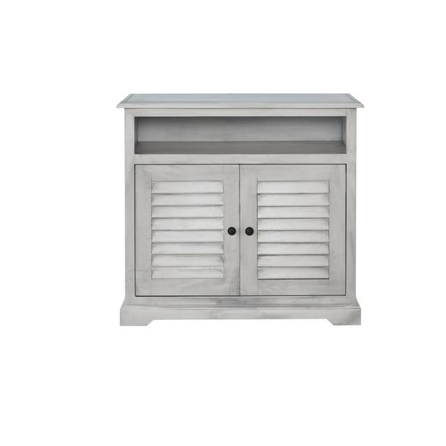 Progressive Furniture Shutter Lane Gray Wood Accent Chest