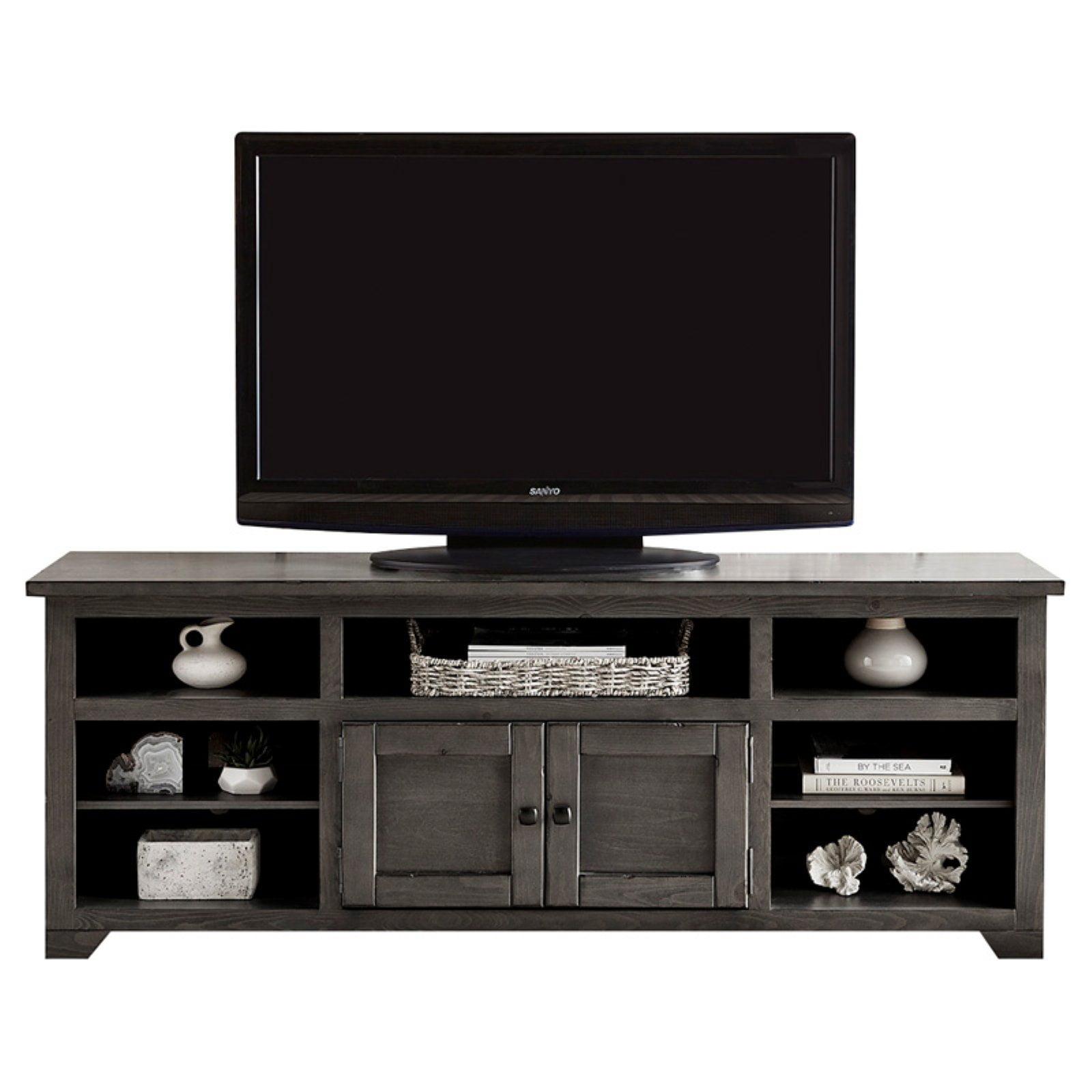 Sonoma 70" Gray Pine TV Console with Cabinet