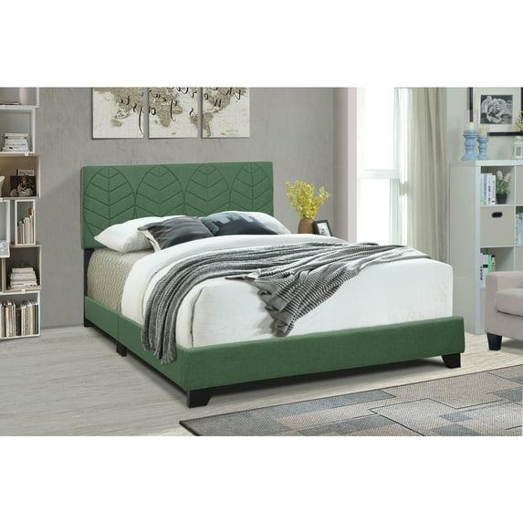 Progressive Furniture U390-37 Jordan Kelly All-In-One Upholstered Bed, Green - King Size