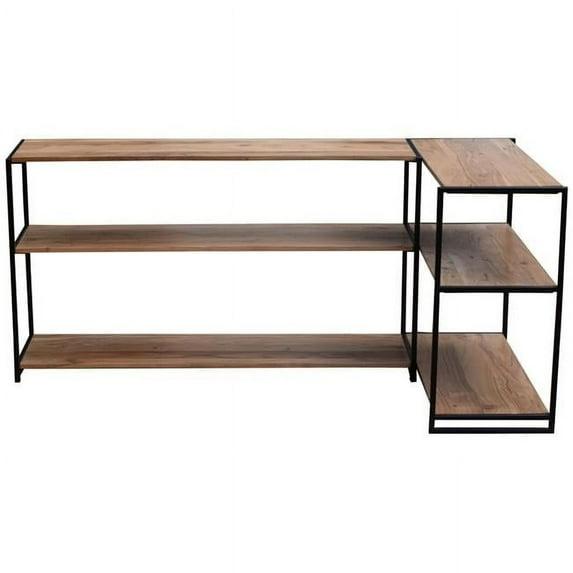 Progressive Furniture Vacation Acacia Wood & Iron Storage Console in Brown