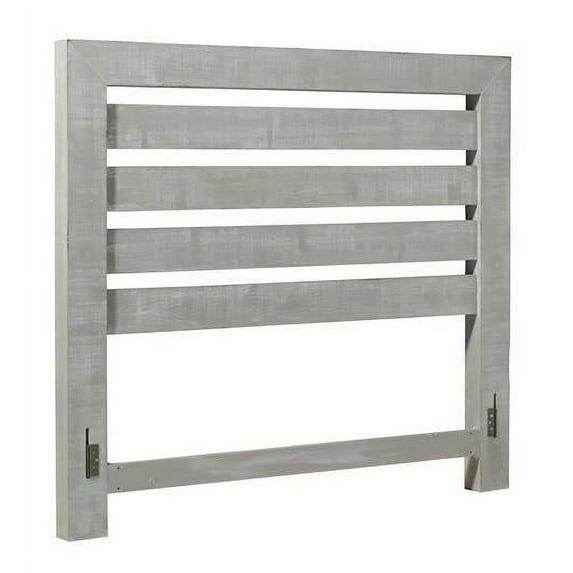 Progressive Furniture Willow Wood King Slat Headboard in Gray Chalk