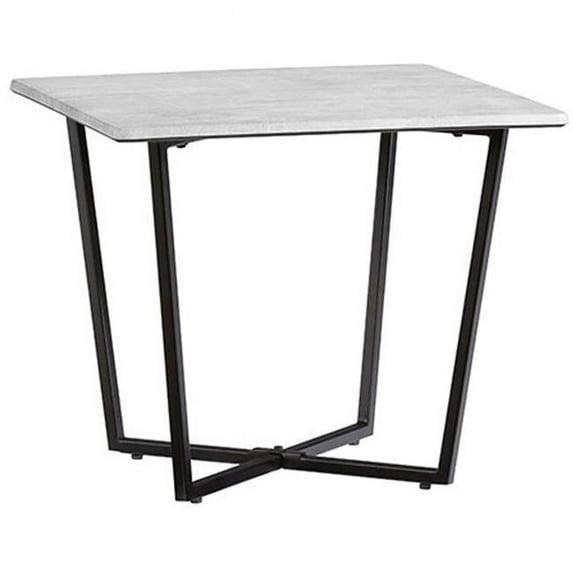 Progressive Furniture Wren End Table in Industrial Gray/Black Metal