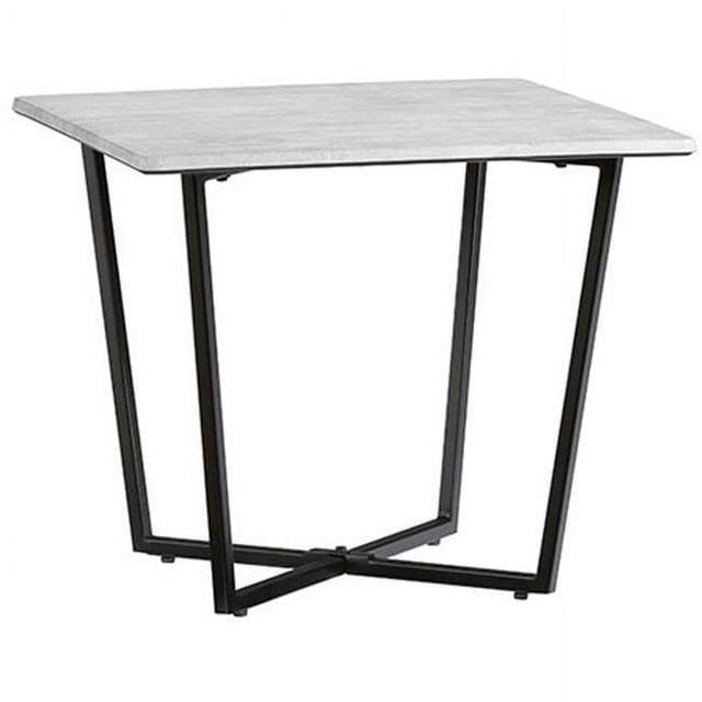 Progressive Furniture Wren End Table in Industrial Gray/Black Metal